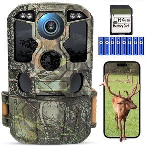KJK Trail Camera WiFi 8K 84MP with 64GB Memory Card, Game Camera